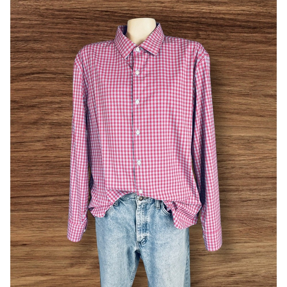 Bonobos Buttoned Mens Check Shirt Standard Fit Long Sleeve Size XL Casual Preppy
